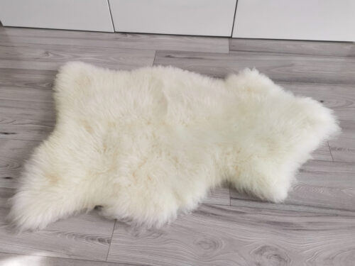 Sheepskin rugs in white